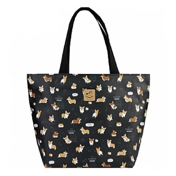 Waterproof Corgi Large Travel Tote Shoulder Bag